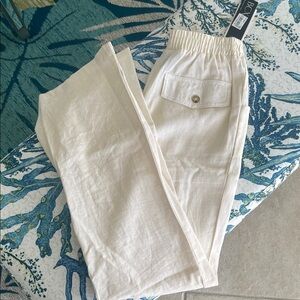 BCX Women's Cream Straight Leg Pants